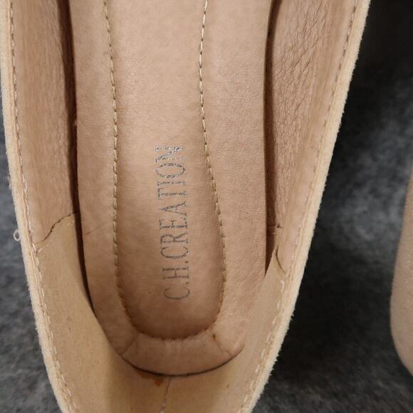 CH Creation Shoes Womens 40 Flats Loafer Slip On Fashion Classic Cap Toe Career - Picture 8 of 14